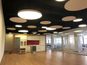 Modern Design Fireproof Cloud Fiberglass Acoustic Panel Graphic Design Eco-Friendly Insulation Ceiling System for Schools