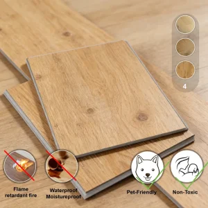 Modern Design Luxury SPC Vinyl Flooring for Indoor Use Oak Grain Surface Waterproof Scratch Resistant