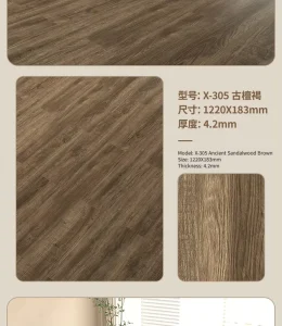 Modern Design SPC Flooring Herringbone Pattern Rigid Core Vinyl Plank for Interior Decoration