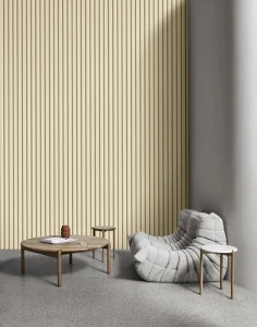 Modern Design Style Walnut Slat Acoustic Wood Wall Panel Fiber Acoustic Decorative Veneer Panel 3D Model Design Solution Capable