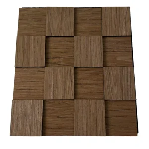Modern European Veneer Wood MDF Decorative Acoustic Wall Panels 21mm Thick Customized