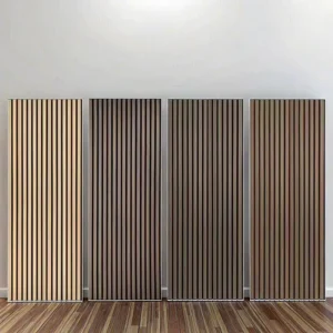 Modern Fireproof Acoustic Wood Slat Wall Panels 21mm for Hotel Office Commercial