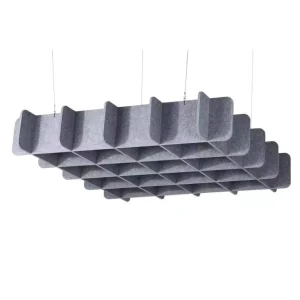 Modern Fireproof Polyester Fiber Acoustic Panel Board with PET Felt for Mall Ceiling Sound Insulation
