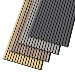 Modern Fireproof & Waterproof Slat Acoustic Panels Multiple Color Customization Available