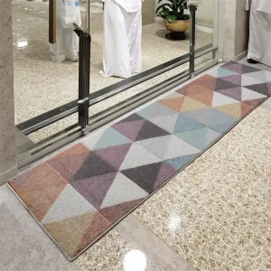 Modern Gray Trellis 5×8 Floor Mat for Kitchen and Door, Home and Hotel Use