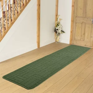 Modern Green Embossed 40*240cm Tufted Absorbing Polyester Kitchen Door Runner Mat