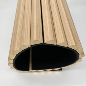 Modern Half Flexible MDF Acoustic 3D Board Sound Absorption Flute Wall Decorative Curved Half Circle Panel