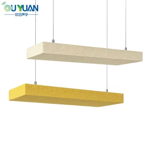 Modern Hanging Acoustic Ceiling Fiberglass Acoustical Baffle Panels for Apartment Mall Noise Reduction Ceiling Grid