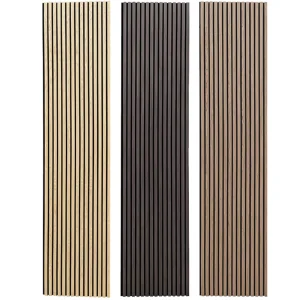 Modern Hospital Indoor Sound Absorbing MDF Fluted Ceiling Strip Wooden Slatted Acoustic Panel 1200*2400*22mm