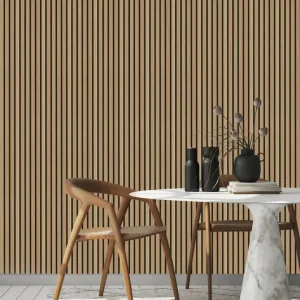 Modern Household Studio Acoustic Panels 2400x600mm Smoked Color Soundproof Heat Insulation Movable