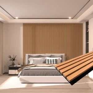 Modern Interior Wood Slat Acoustic Panels Acoustic Panels for Music Studio Design Soundproof Waterproof Fireproof