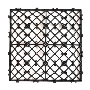 Modern Interlocking Eco-Friendly Plastic Base Easy Lock Recycled Grid Underlay Wood WPC Deck Tiles Click Flooring Hospital Park