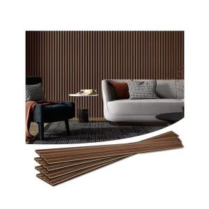 Modern Lightweight MDF Wooden Slat Acoustic Panel Eco Friendly Fireproof Design for Hotel Office Building Apartment Sound
