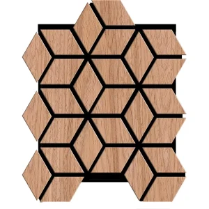 Modern MDF 100% Polyester Fiber Acoustic Sound Absorbing Wall Panels 80% Noise Reduction Lightweight Durable 3D Model Design