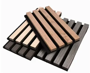Modern MDF Sound Absorbing Acoustic Panels Slatted Wood Customized Waterproof Acoustic Wall Panels