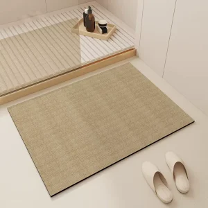 Modern Non Slip Diatomite Bath Mat Machine Made for Bathroom Door