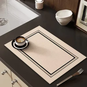 Modern Nordic Washable Heat-Resistant Oil-Proof PVC Dining Table Mat and Coasters