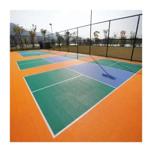 Modern Outdoor Anti Slip Interlocking Plastic Floor Tiles Click Basketball Tennis Courts and Playground Flooring Edging