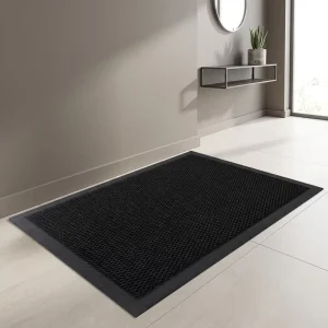 Modern PVC 3D Mesh Door Mat with Nitrile Rubber Backing Anti-Slip Washable Indoor Entrance Dirt-Trapping