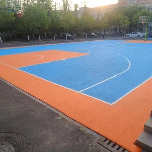 Modern PVC Tennis Court Tiles with Custom Logo Lines Anti Slip Shock Absorption Indoor Outdoor Assembled Sports Flooring