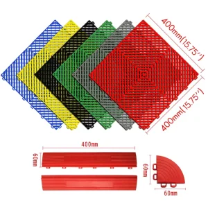 Modern Rigid Modular Plain Interlocking Square PVC Decking Garage Floor Tiles Anti-Slip Waterproof Indoor