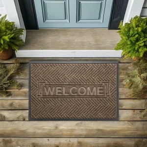 Modern Rubber-Backed Non-Slip Welcome Mat for Home Kitchen Living Room Entrance