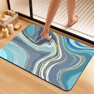 Modern Rubber Eco-Friendly Pet Friendly Non-Slip Soft Bath Mat Water-Absorbent Quick-Dry Rug for Home and Hotel Use