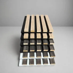 Modern Solid Wood Waterproof Decorative Acoustic Wall Panel Factory Direct Lightweight Sound Insulation Board 3D Model Design
