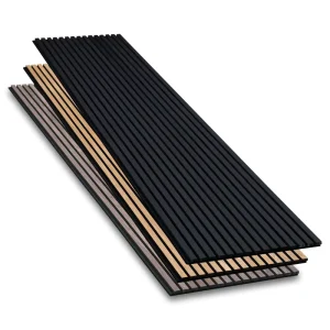 Modern Sound Absorbing MDF Wood Slatted Acoustic Panels for Hotel Use Customizable Wall Panels with Soundproofing