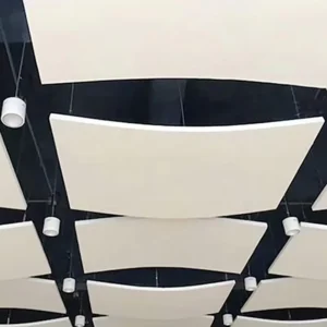 Modern Sound Absorption Hanging Ceiling Panel Cloud Baffles Acoustic Panel Fireproof Class a Free Acoustic Canopy Free