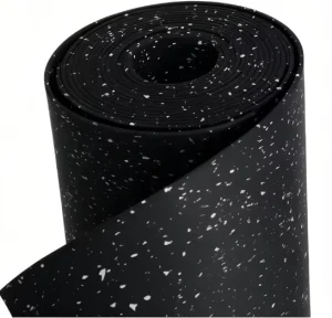 Modern Style Black Rubber Sports Flooring for Gyms Shock Absorption Low Maintenance Easy Install 1mm Thick Indoor Use