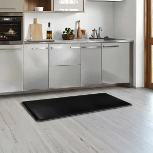 Modern Thick Solid Color Decorative Non-Slip PVC Anti-Fatigue Kitchen Floor Mats Set 2 Jacquard Style Office Living