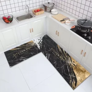 Modern Washable Support Comfortable Durable Crystal Velvet Unique Waterproof Kitchen and Door Floor Mats