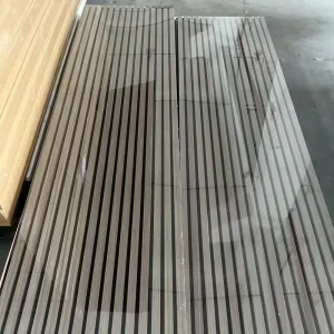 Modern Wood Slat Acoustic Panel Sound Absorbing Wall Panel for Office Home Interior Decoration