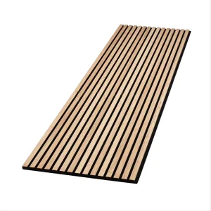 Modern Wood Slat Acoustic Panels with Polyester Fiber for Office Commerce Apartment Use Soundproof & Customizable