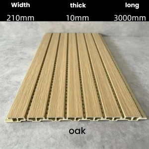 Modern Wood Slat Bamboo Fiber Acoustic Panel 210mm X 3000mm 10mm 12mm Thickness High NRC 0.55 0.72 Fire Resistant B1 Grade Sound
