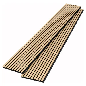 Modern Wooden Slat Acoustic Panels with PET & MDF Materials Hotel Use Sound Absorption Board