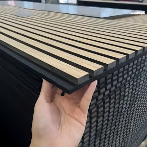 Modern Wooden Soundproof Acoustic Wall Panel for Interior for Warehouse Living Room Bedroom Hotel Decoration