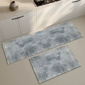 Modern Woven Soft Tech Fabric Diatomaceous Earth Kitchen Mat 0.3cm Thin Anti Slip Floor Mat for Sink Bathroom Hallway & Entryway