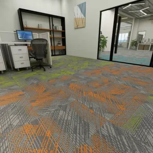 Modular Carpet Tiles Easy Clean Carpet Tiles Commercial Floor Carpet For Exhibition Hall Gym Office