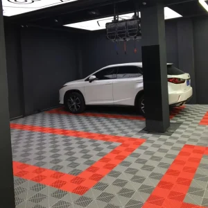 Modular Colorful Interlocking Industrial Plastic Garage Floor Tiles for Car Detailing Shop and Workshop