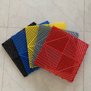 Modular Colorful PP Garage Floor Tiles Industrial Plastic Garage Flooring Mats for Car Detailing Shop Workshop