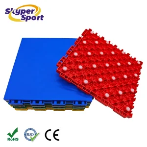 Modular Futsal Court Flooring Tiles PP Interlocking Sport Tiles Multi-Sport Suspended Plastic Portable