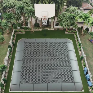 Modular Grass Basketball Badminton Rubber Court Flooring Tiles Moveable Outdoor Indoor