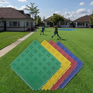 Modular Indoor Interlocking Tile Durable PP Roller Hockey Badminton Court Flooring Versatile Rubber Flooring for Volleyball