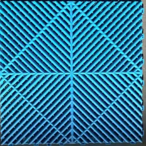 Modular Interlocking Garage Floor Tiles 400x400x18mm Plastic Drainage Floor Grille for Auto Detailing Shop and Exhibition