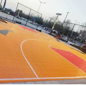 Modular Interlocking PP Outdoor Nonslip Sports Floor Tiles for Tennis, Football, Basketball, Badminton, and Pickleball Courts