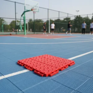 Modular Interlocking PP Sports Flooring Tiles Multi Sport Tiles Safety Features Outdoor Basketball Badminton Court Floor Tiles