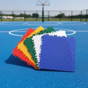 Modular Interlocking PP Sports Flooring with Artificial Grass for Basketball Tennis and Football Courts