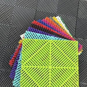 Modular Interlocking Plastic Floor Tiles Durable Garage Flooring Mats for Car Workshops Detailing Shops and Industrial Use